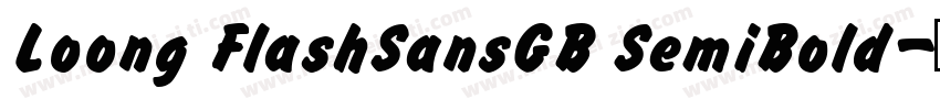 Loong FlashSansGB SemiBold字体转换